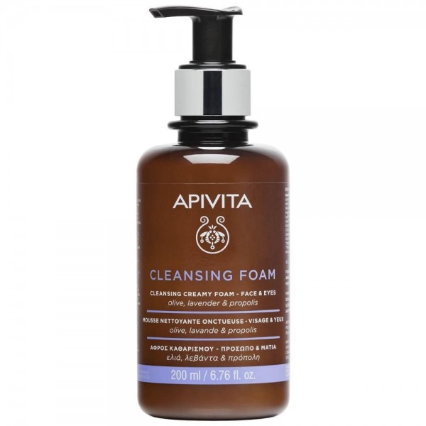 apivita crema espuma limpiadora rostro y ojos 200ml