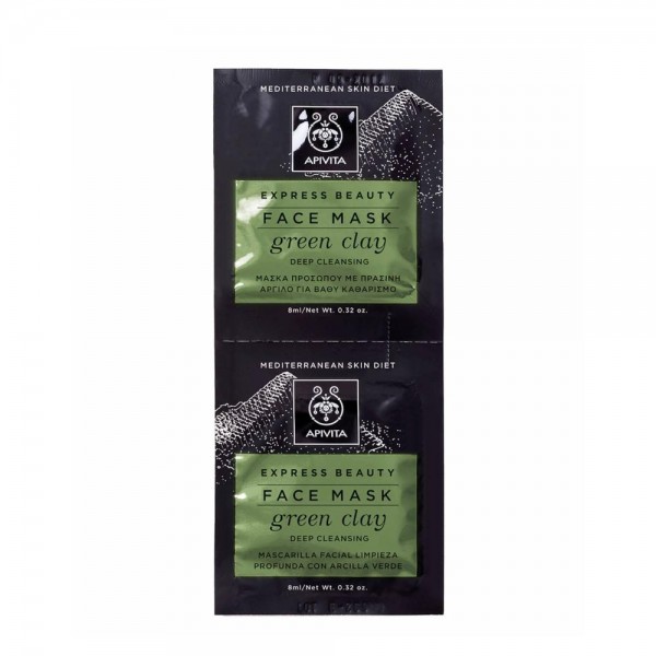 apivita mascarilla de limpieza profunda con arcilla verde express beauty