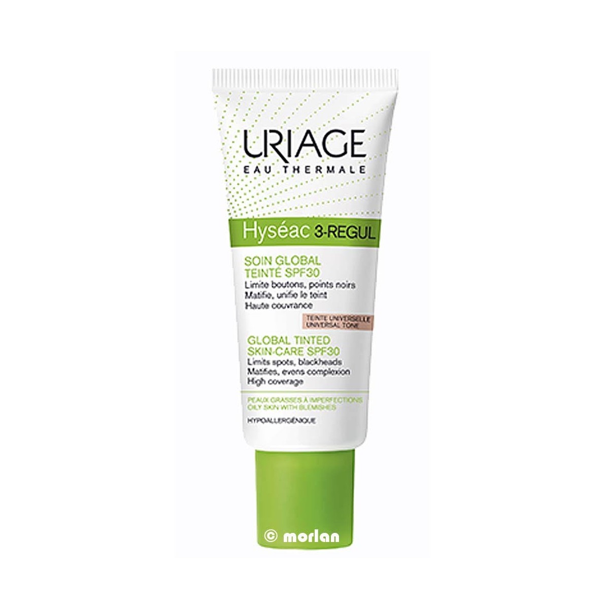 uriage hyseac 3 regul cuidado global spf30 con color 40ml